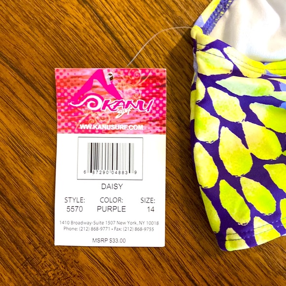 NWT Kanu Surf girls size 14, 2 piece swimsuit - Picture 4 of 4